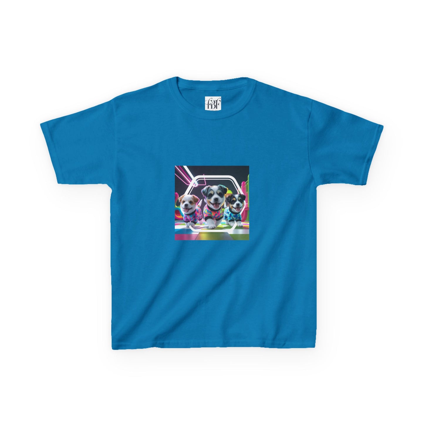 Colorful Dog-Themed Kids Tee - 'Unity Fun' Design