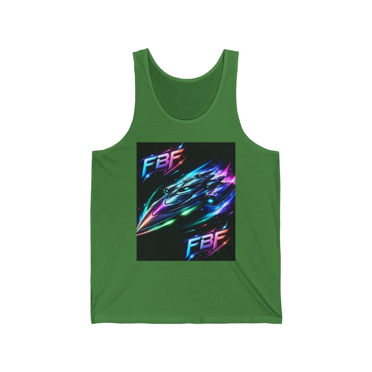 Retro Neon Racing Tank Top — FBF & Battleship Gamer Graphic