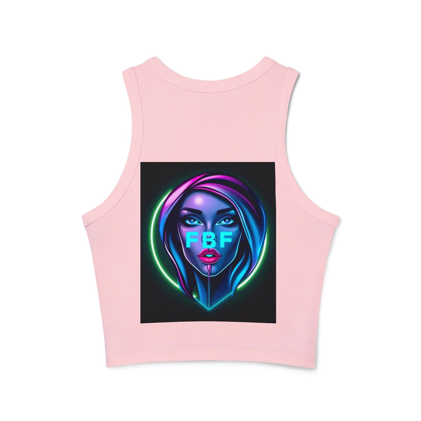 Futuristic Chic Racer Tank Top | Stylish Sleeveless Top for Summer | Perfect for Festivals, Parties, Casual Wear, Gifts