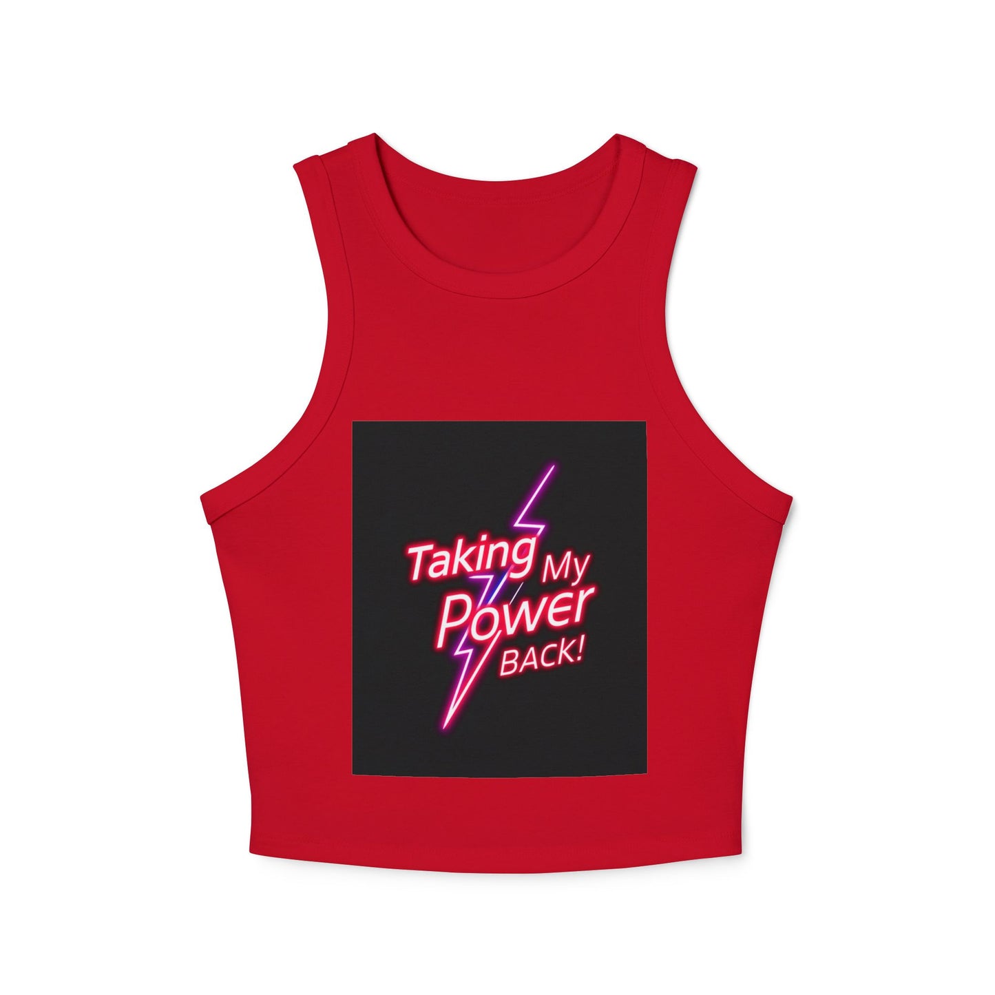 Empowering Racer Tank Top, Motivational Workout Top, Women's Exercise Wear, Fitness Apparel, Gift for Her, Summer Essentials