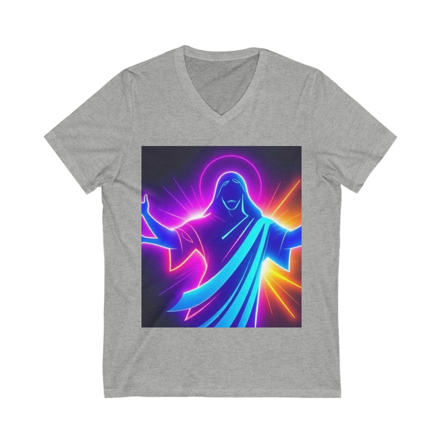 Unisex Jersey Short Sleeve V-Neck Tee