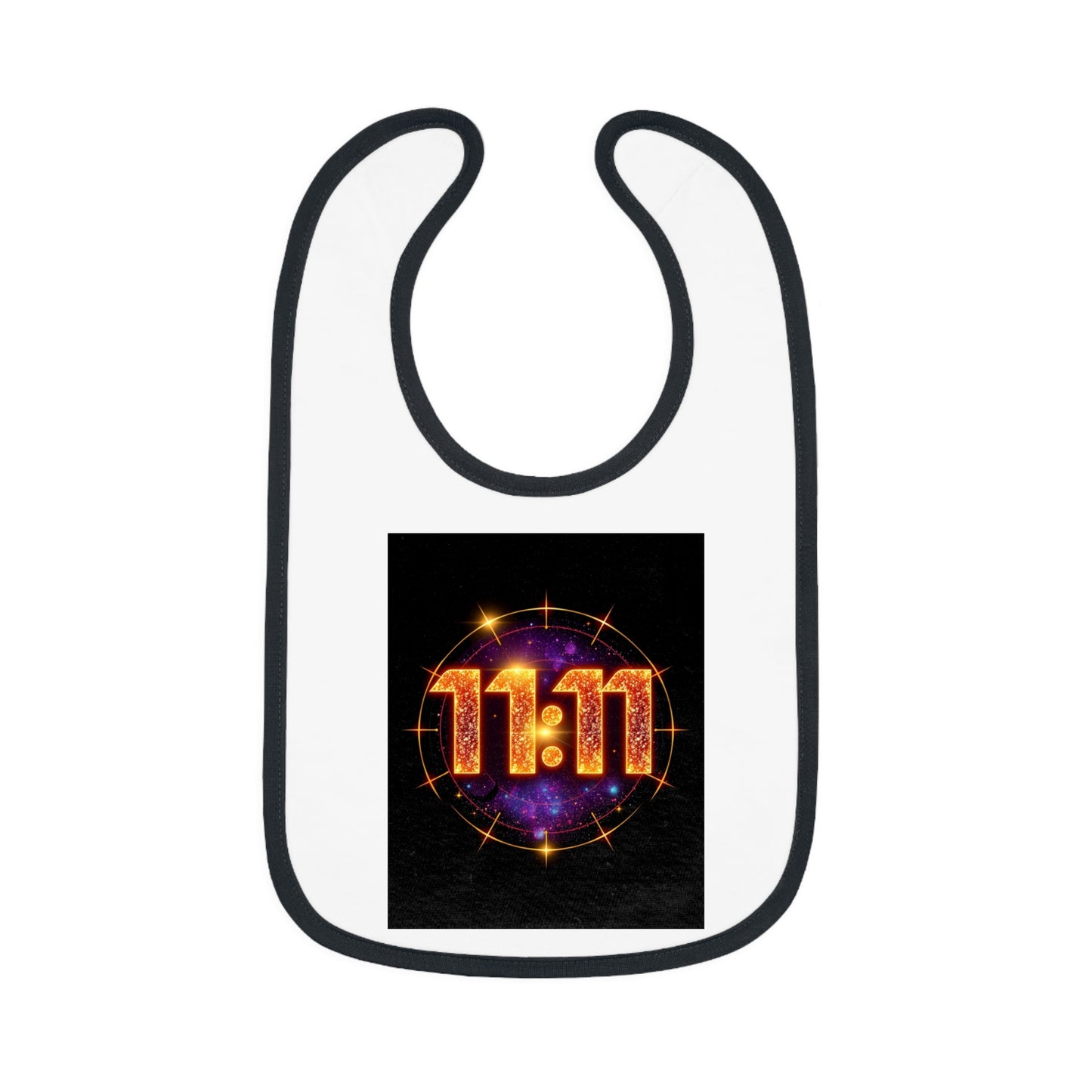 Sparkly 11:11 Baby Bib - Cute Gift for Newborns, Baby Shower, Birthday, Snacks & Meal Time