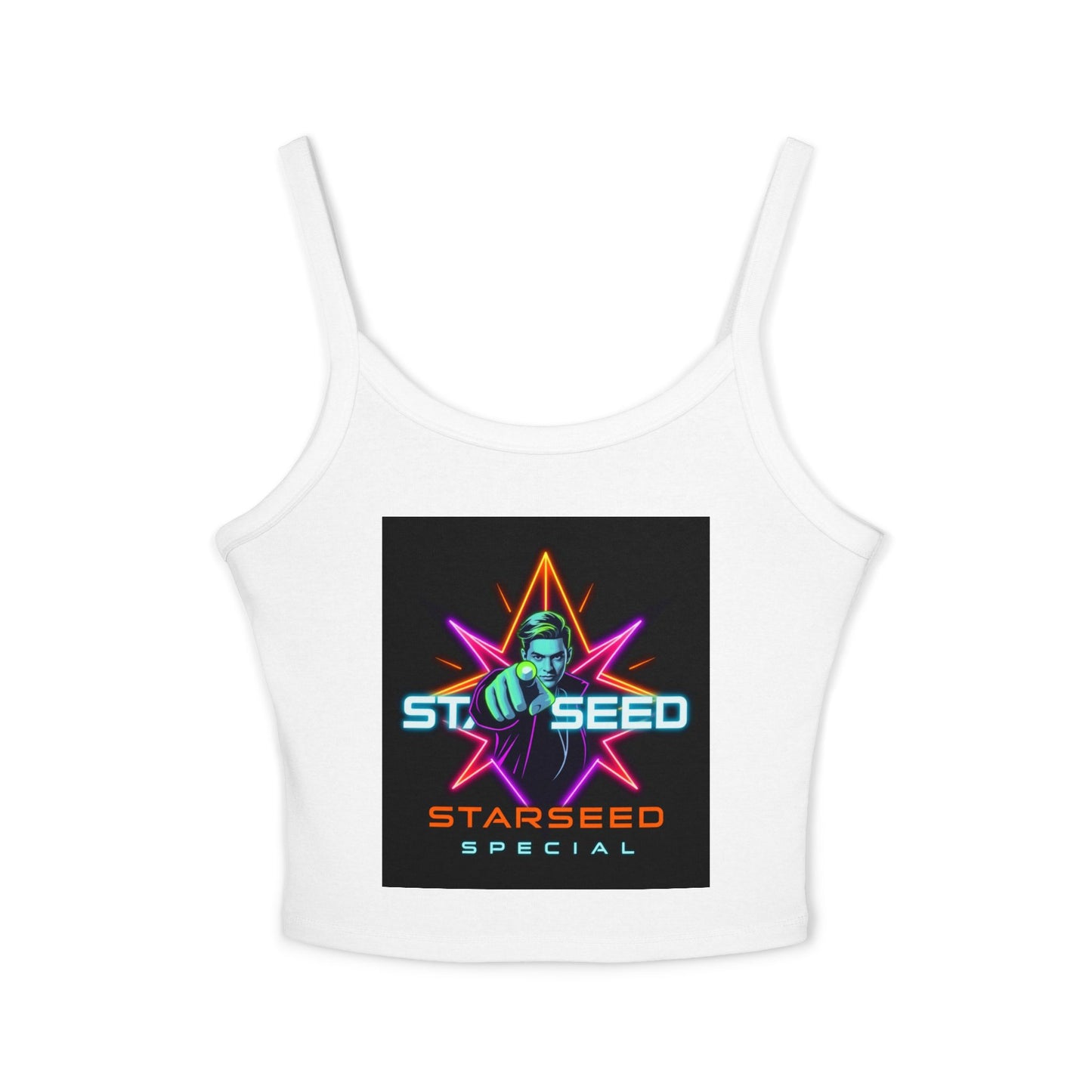 Starseed Graphic Tank Top, Women's Spaghetti Strap Top, Boho Style, Festival Attire, Summer Fashion, Gift for Her