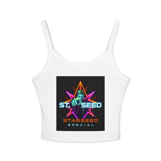 Starseed Graphic Tank Top, Women's Spaghetti Strap Top, Boho Style, Festival Attire, Summer Fashion, Gift for Her