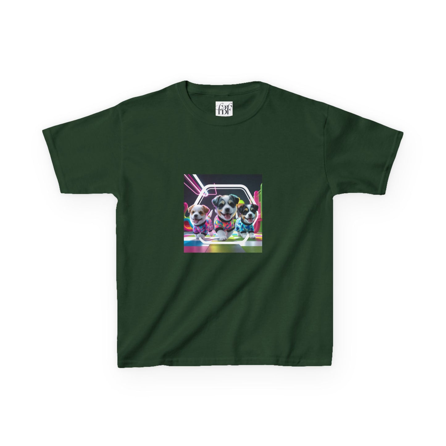 Colorful Dog-Themed Kids Tee - 'Unity Fun' Design