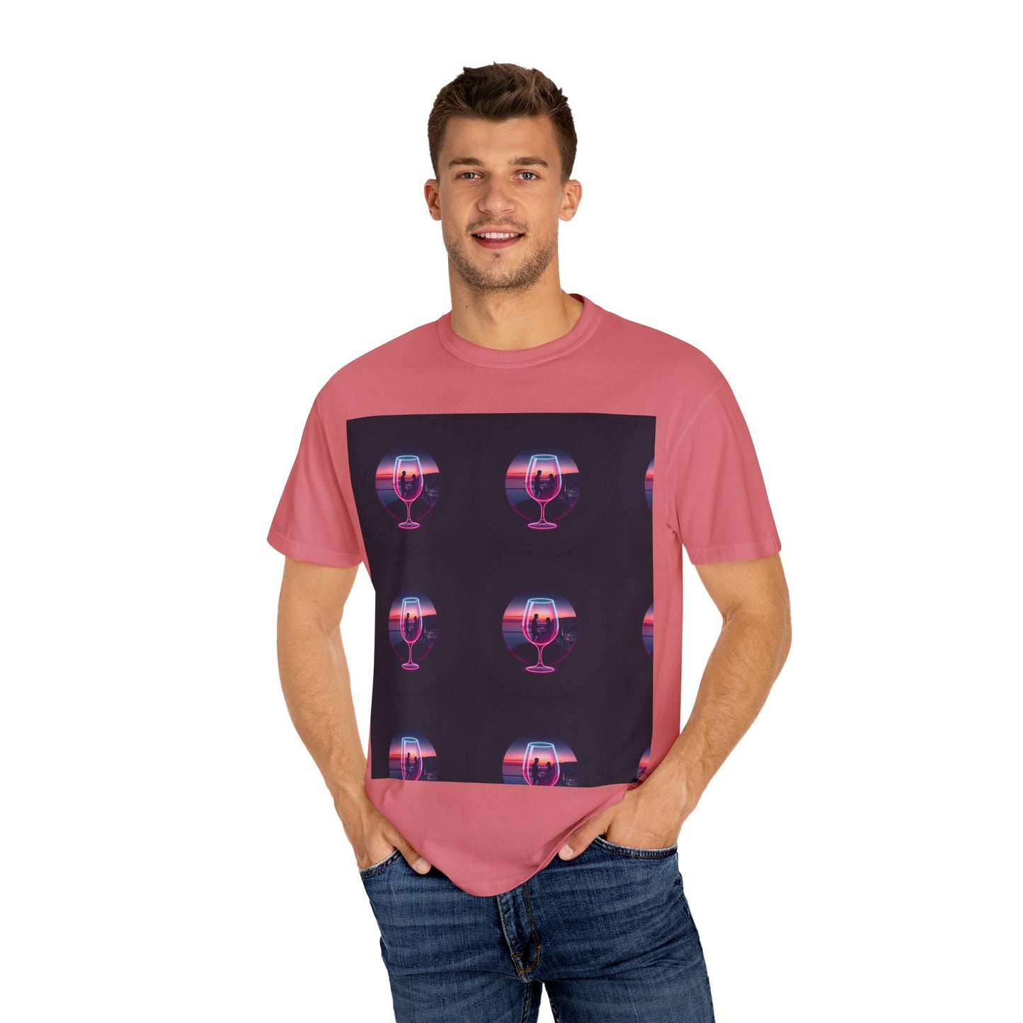 Retro Sunset Glasses T-Shirt, Unisex Garment-Dyed Tee for Casual Wear, Vintage Aesthetic Shirt, Gift for Friends, Summer Vibes Tee, [...]