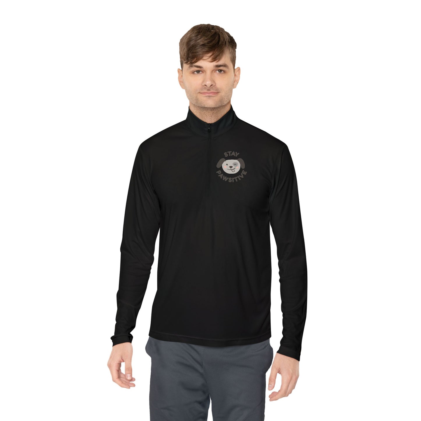 Stay pawsitive  Unisex Quarter-Zip Pullover