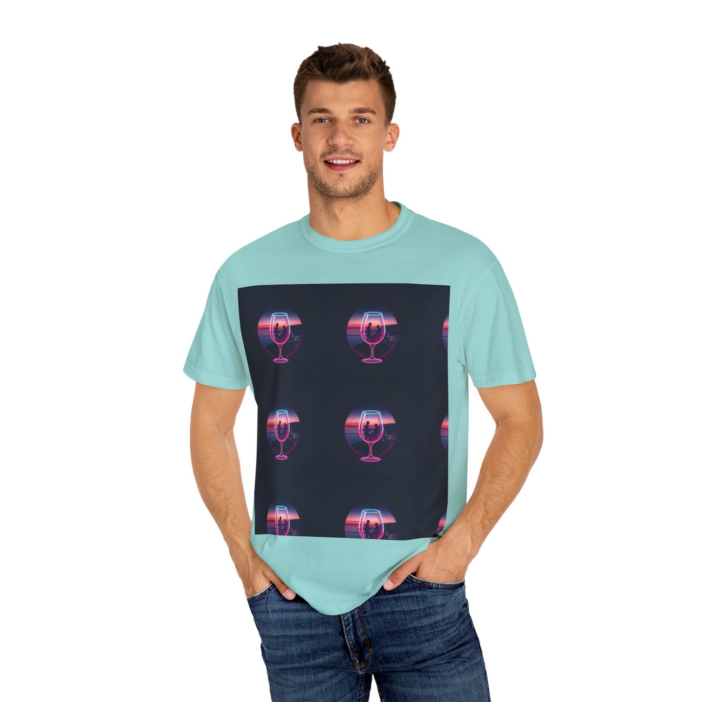 Retro Sunset Glasses T-Shirt, Unisex Garment-Dyed Tee for Casual Wear, Vintage Aesthetic Shirt, Gift for Friends, Summer Vibes Tee, [...]