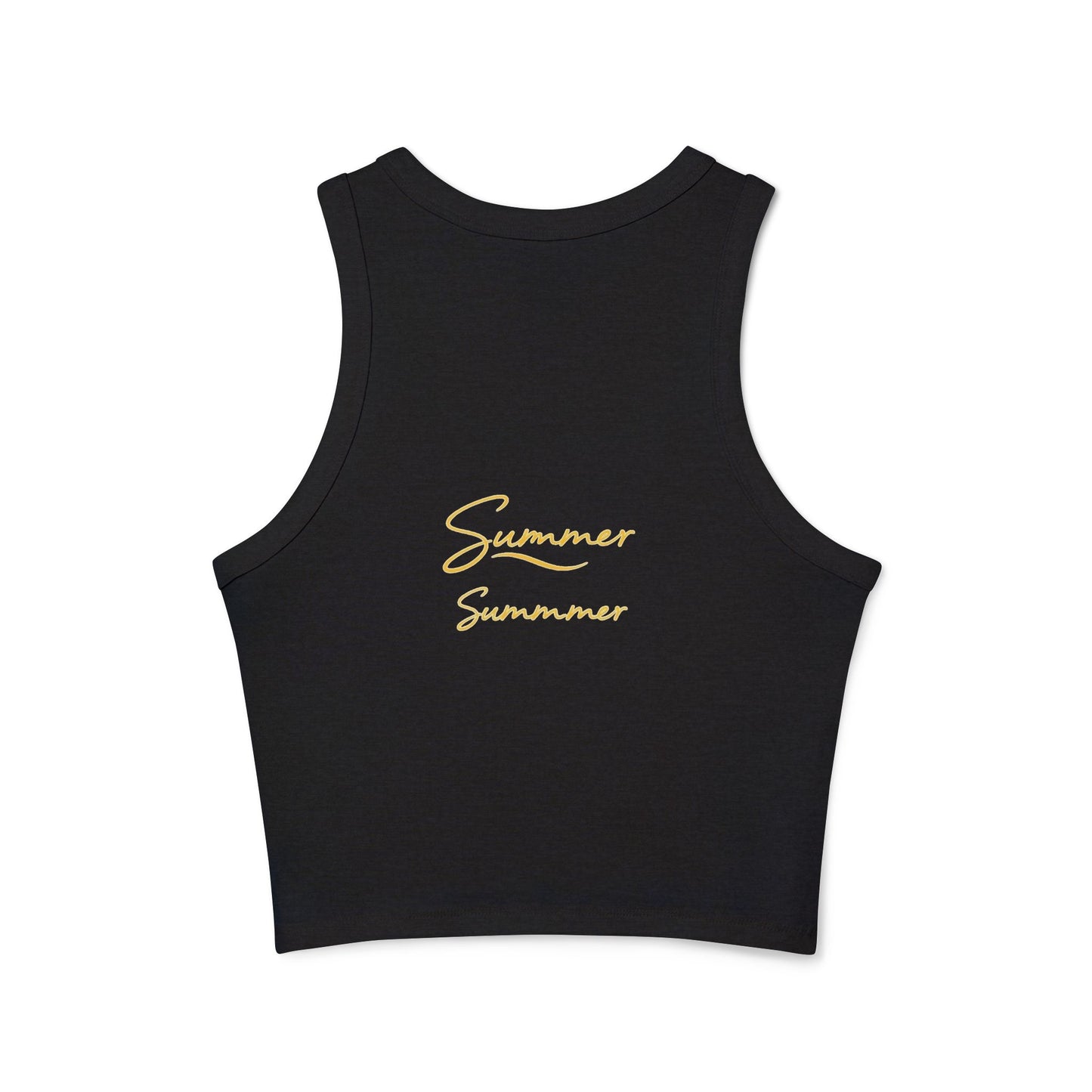 Women's Stylish Micro Rib Racer Tank Top - Summer Vibes, Living Life, Perfect for Festivals & Beach Days, Casual Wear, Gift Idea
