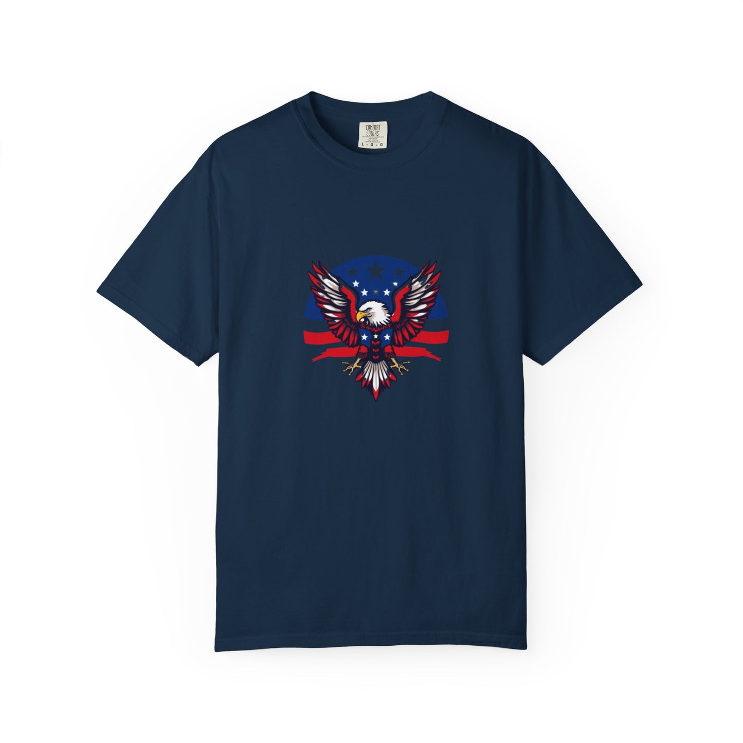 Patriotic T-Shirt with Eagle Graphic | Faith By Flag Tee, Unisex Apparel, Independence Day Shirt, Casual Wear, Gift for Veterans