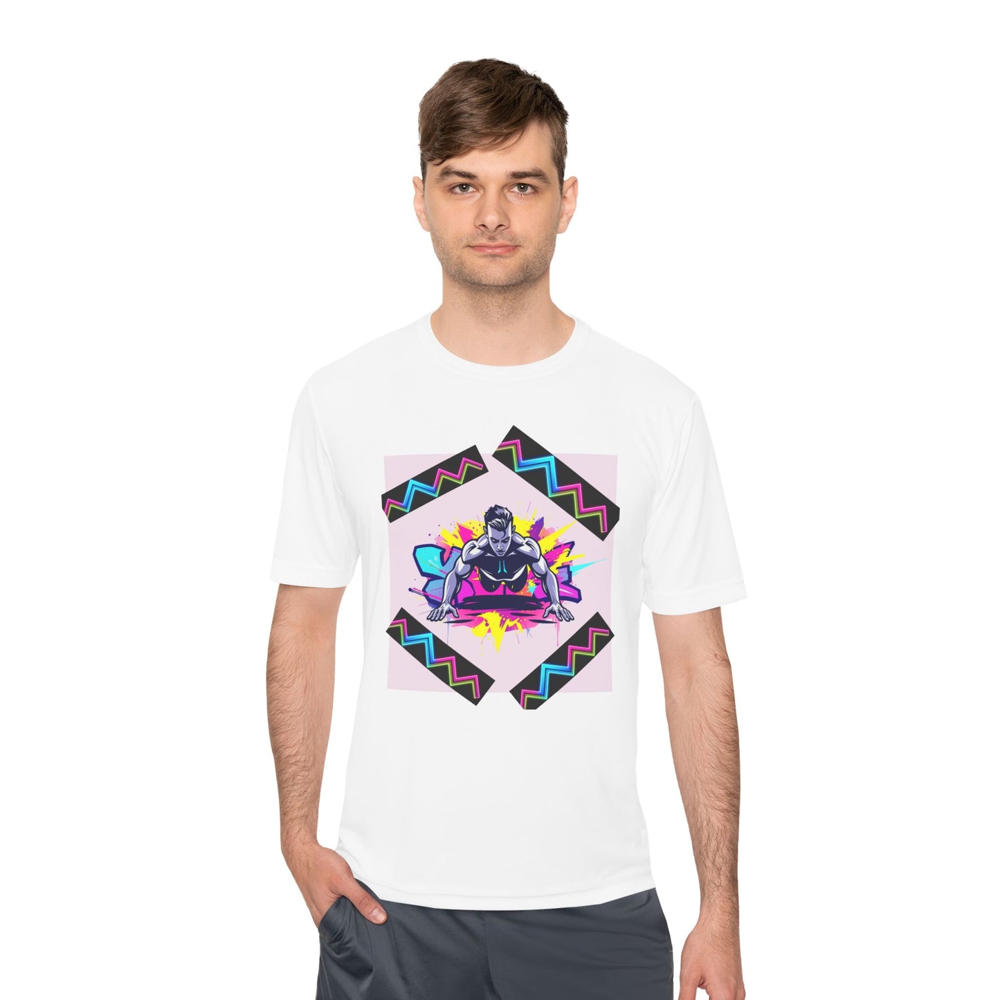 Vibrant Graphic Moisture Wicking Tee for Active Lifestyle