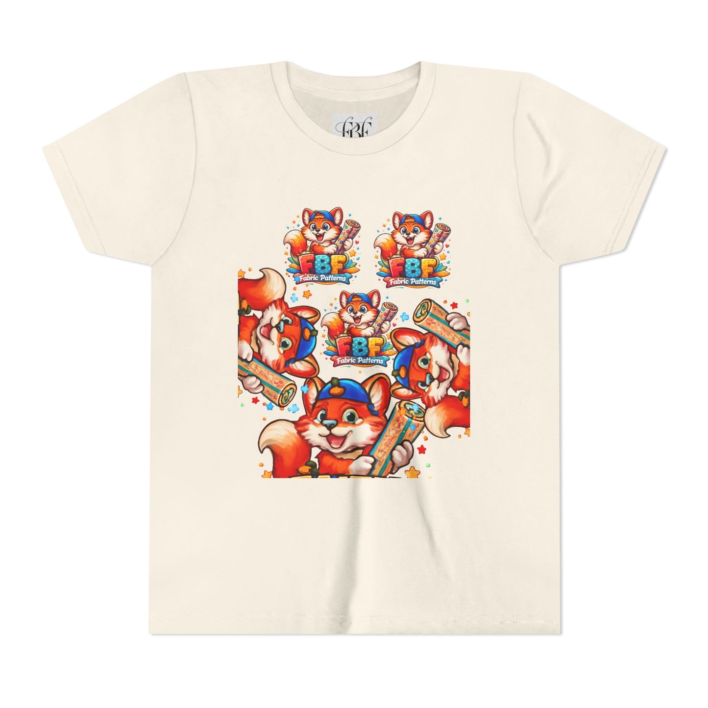 Youth Tee — Colorful Cartoon Fox 'FBF' Logo Kids Shirt