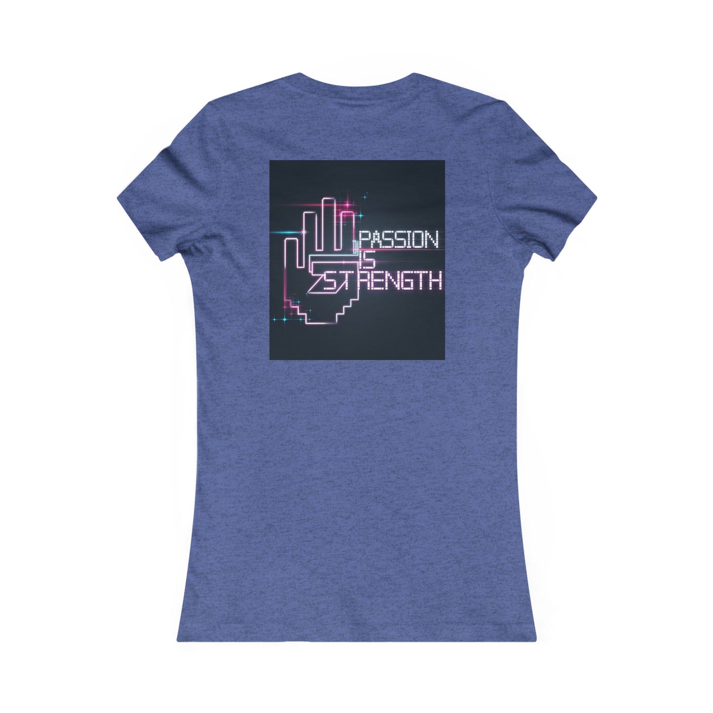 Passion Is Strength Women’s Tee — Retro Neon Hand Graphic