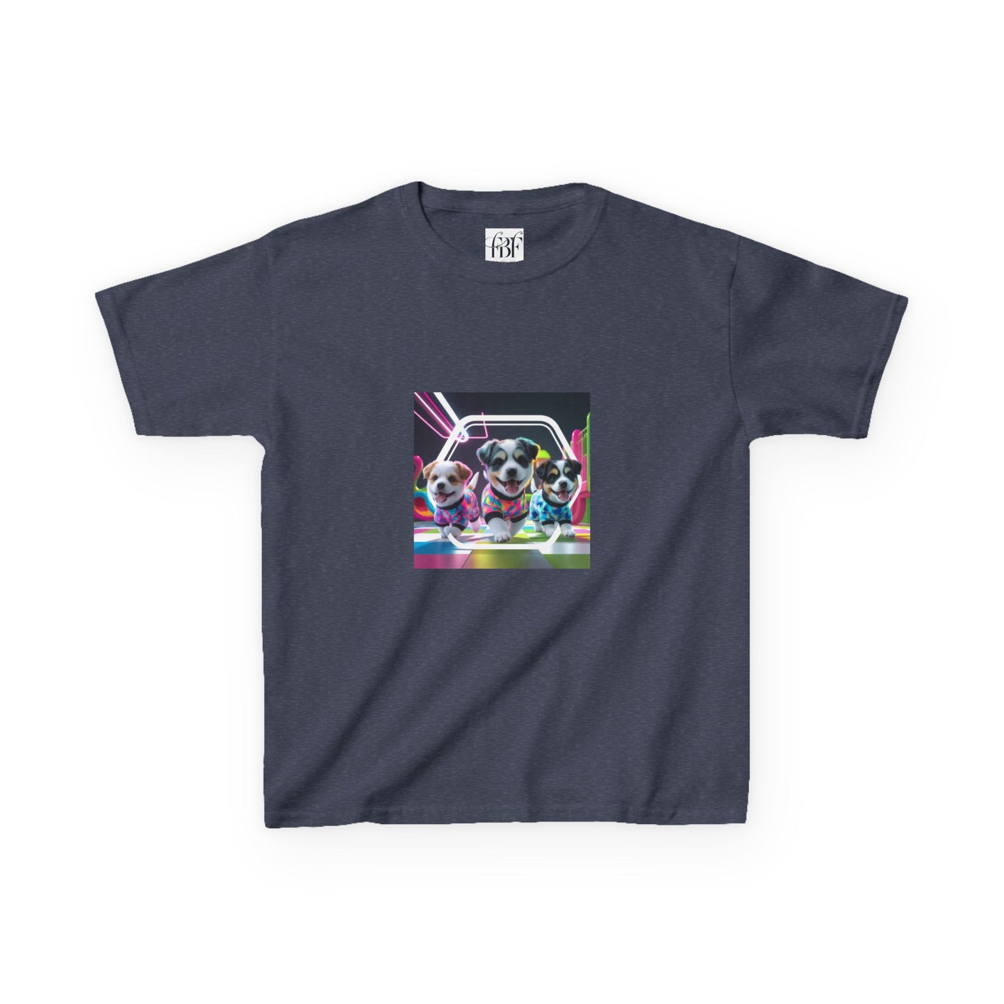 Colorful Dog-Themed Kids Tee - 'Unity Fun' Design