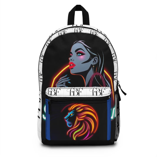 Trendy Neon Graphic Backpack, Stylish School Bag, Travel Rucksack, Fashionable Daypack, Unique Gift Idea for Teens, Urban Style
