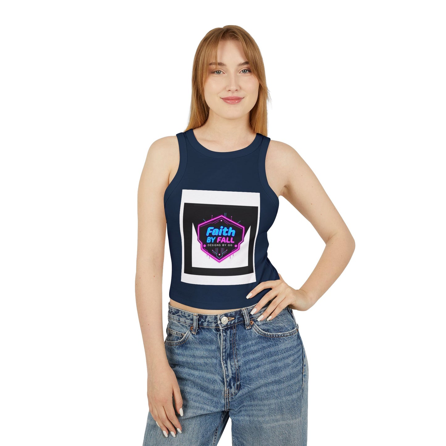 Faith by Fall Women's Crop Tank, Stylish Summer Top, Festival Wear, Workout Gear, Fashionable Gift for Her