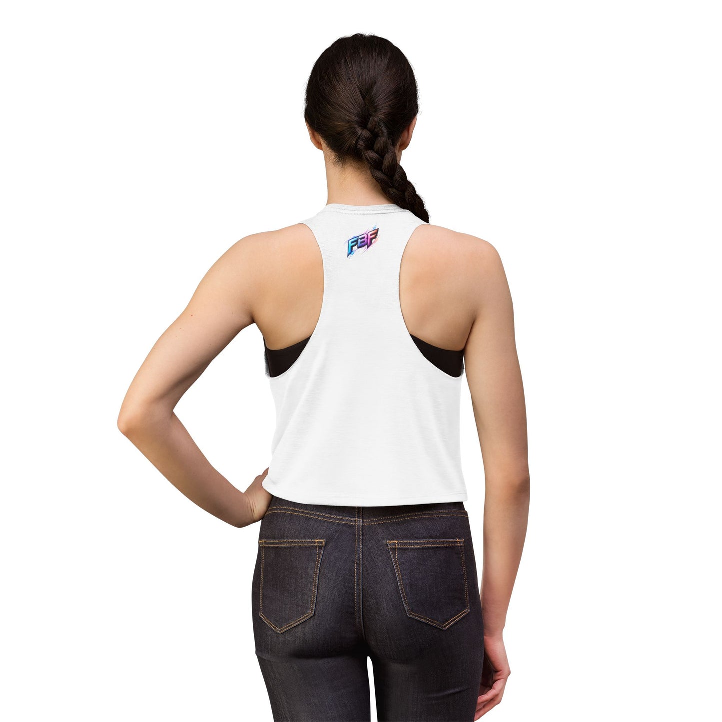 Crop Top — "Blood Sweat and Tears" Fitness Graphic Tank for Women