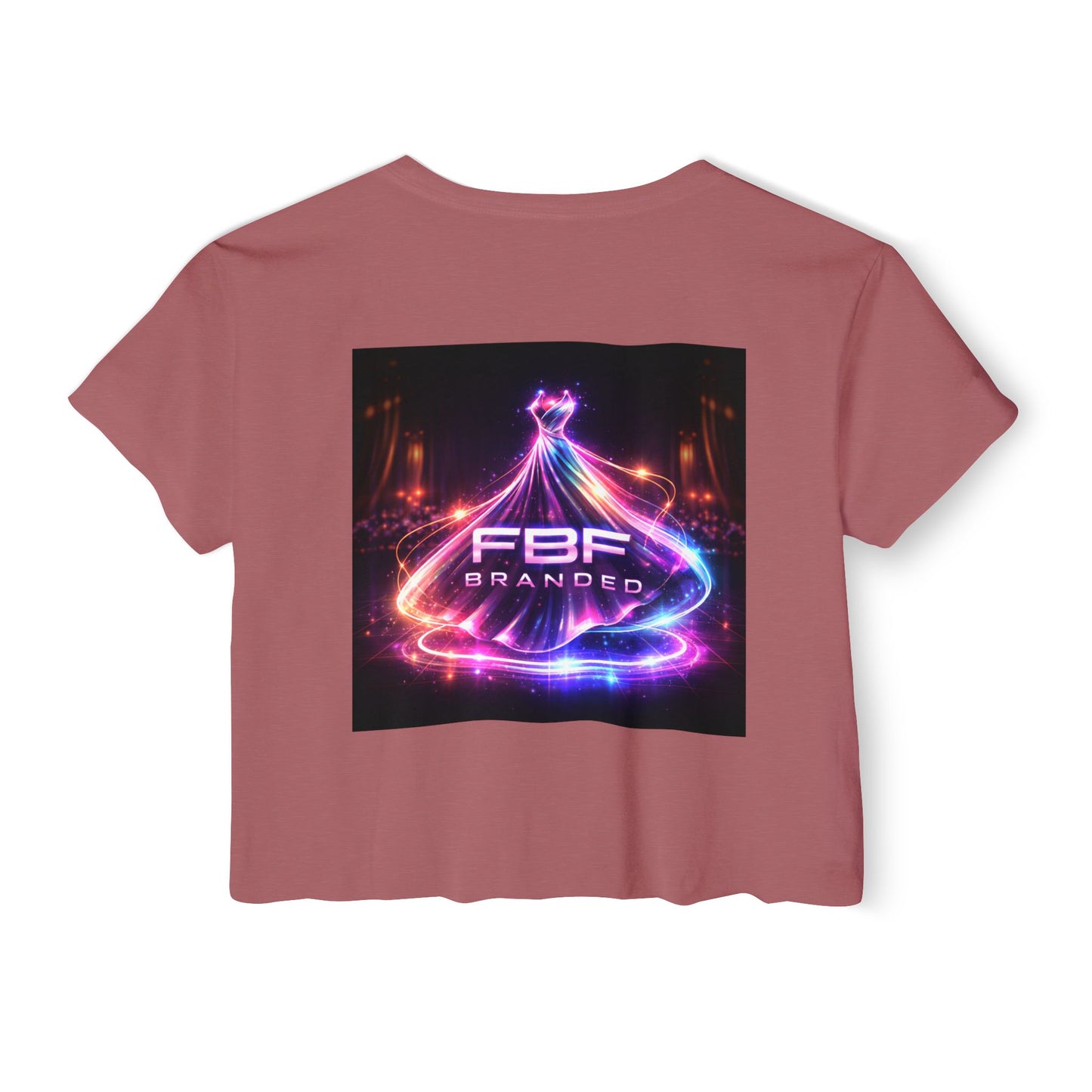 Festival Glow Crop Top — Neon 'FBF Branded' Rave Graphic