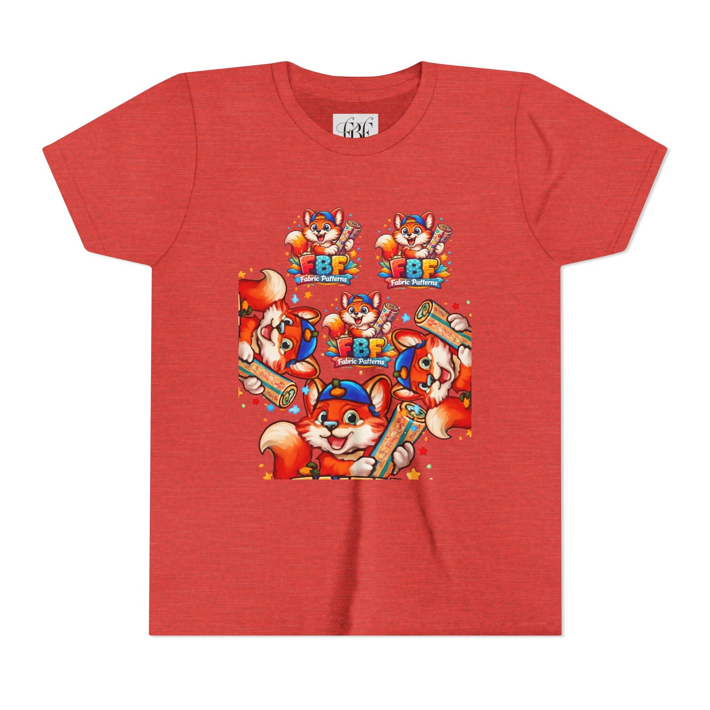 Youth Tee — Colorful Cartoon Fox 'FBF' Logo Kids Shirt