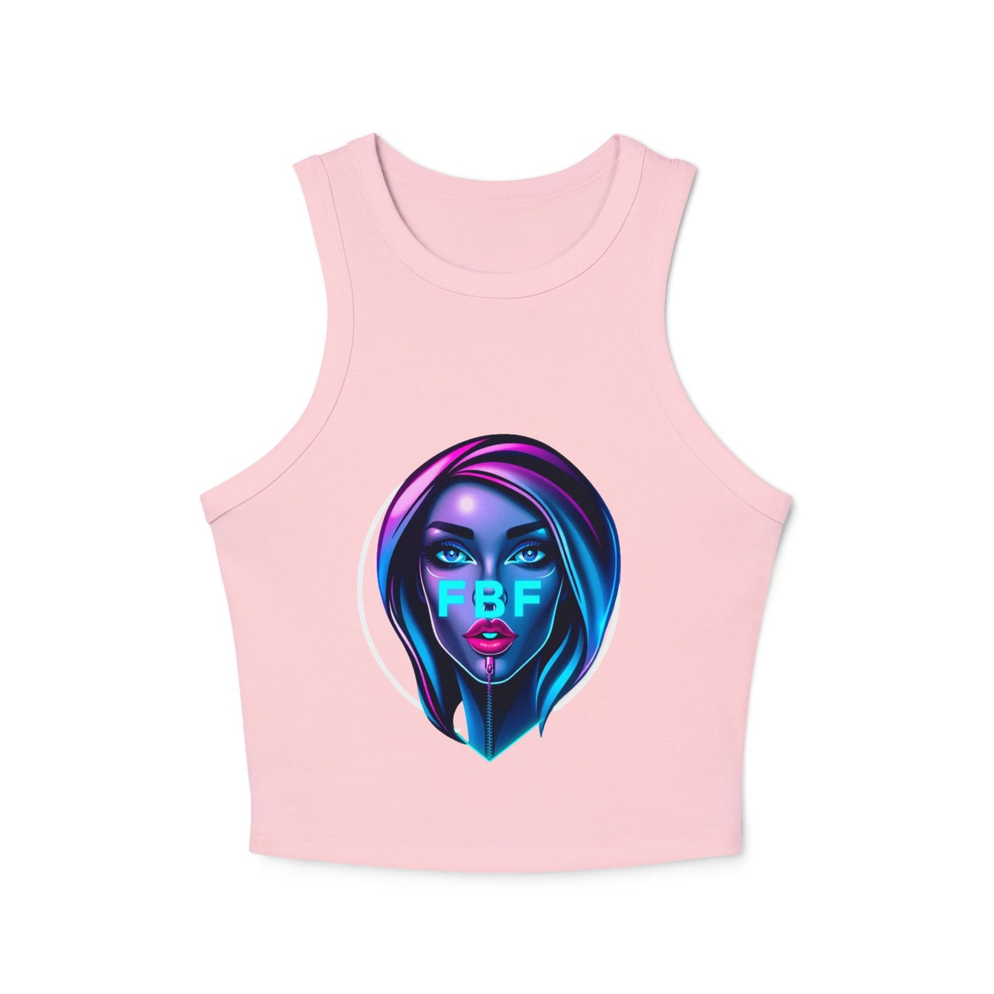 Futuristic Chic Racer Tank Top | Stylish Sleeveless Top for Summer | Perfect for Festivals, Parties, Casual Wear, Gifts