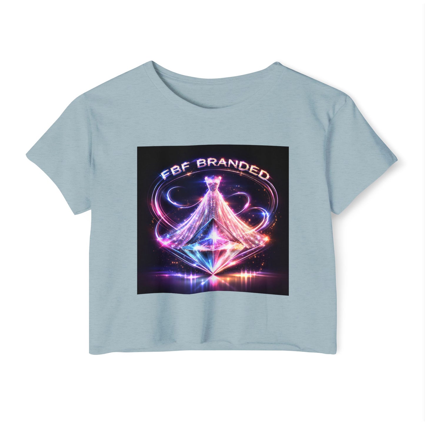 Festival Glow Crop Top — Neon 'FBF Branded' Rave Graphic