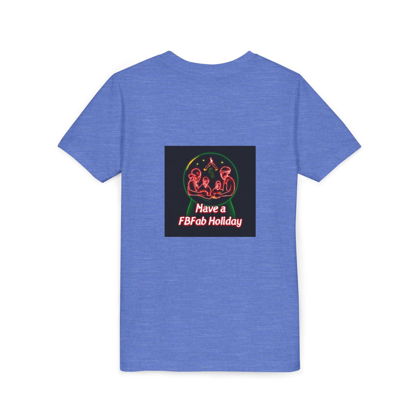 Youth Christmas Short Sleeve Tee, Holiday Tee, Xmas Gift for Kids, Fun Tee for Celebrations, Winter Festive Shirt