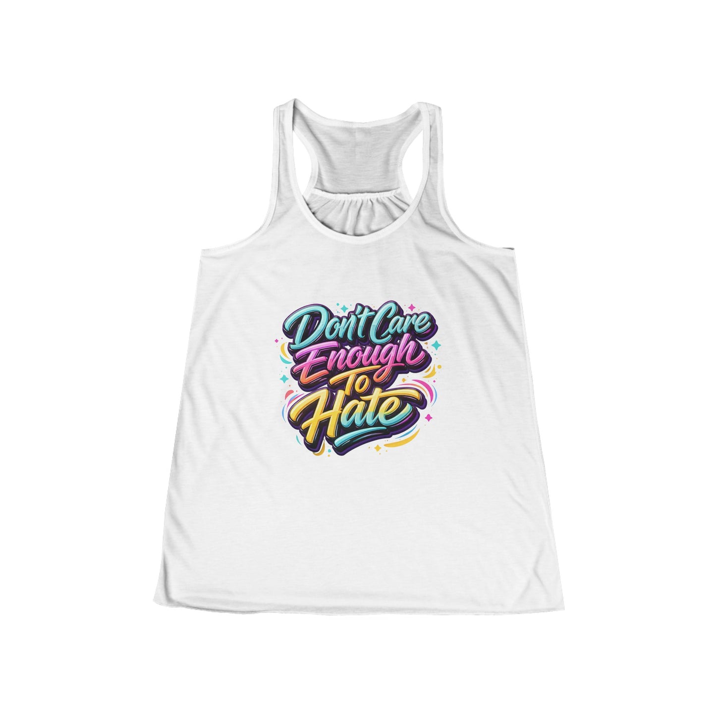 Love hate me still thinking of me Women's Flowy Racerback Tank