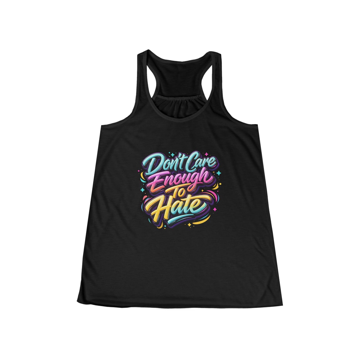 Love hate me still thinking of me Women's Flowy Racerback Tank