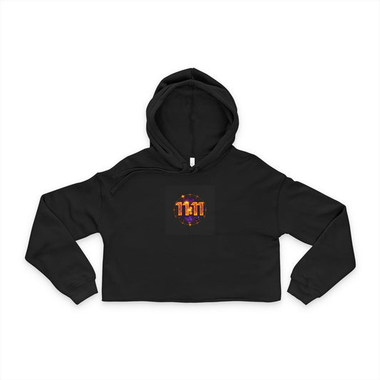 Divine Timing Women's Cropped Hoodie | Spiritual Gift, Trendy Activewear, Cozy Layer, Meditation Apparel, New Age Style