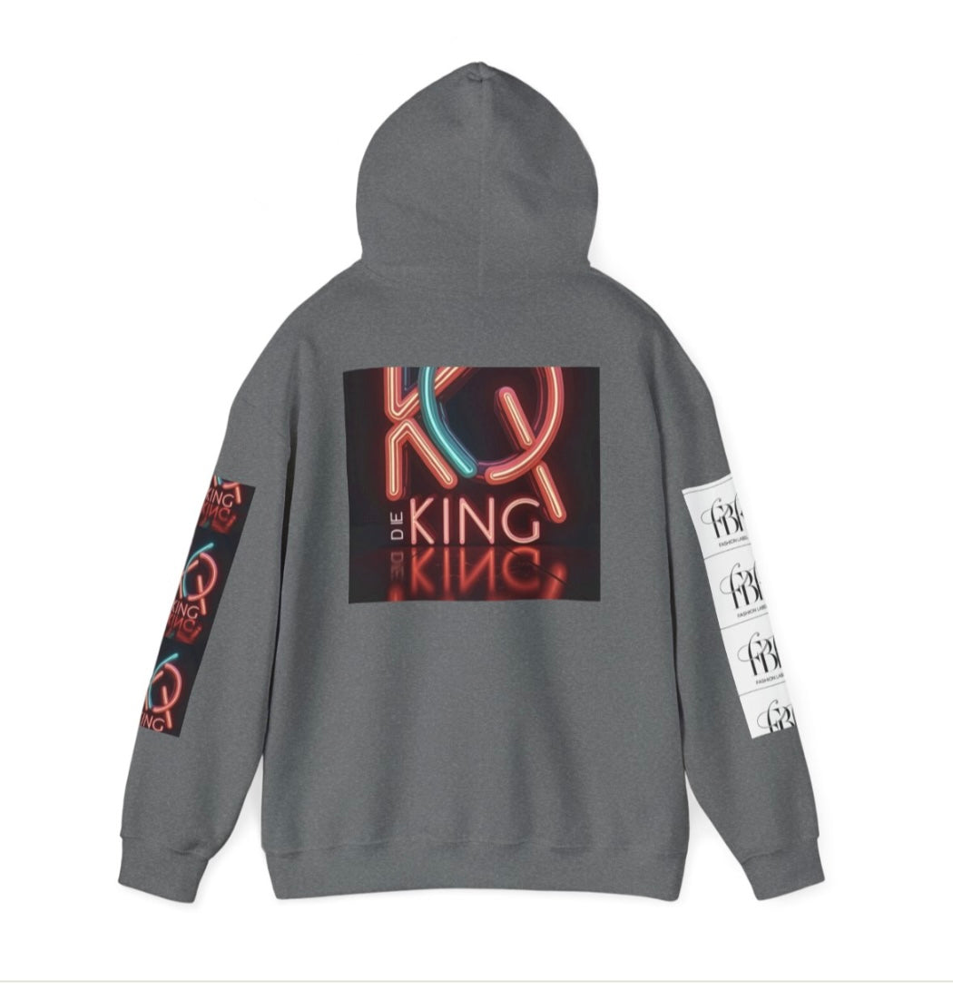 Unisex Heavy Blend™ Hooded Sweatshirt - 'Neon King' Graphic Design, Trendy Streetwear fo