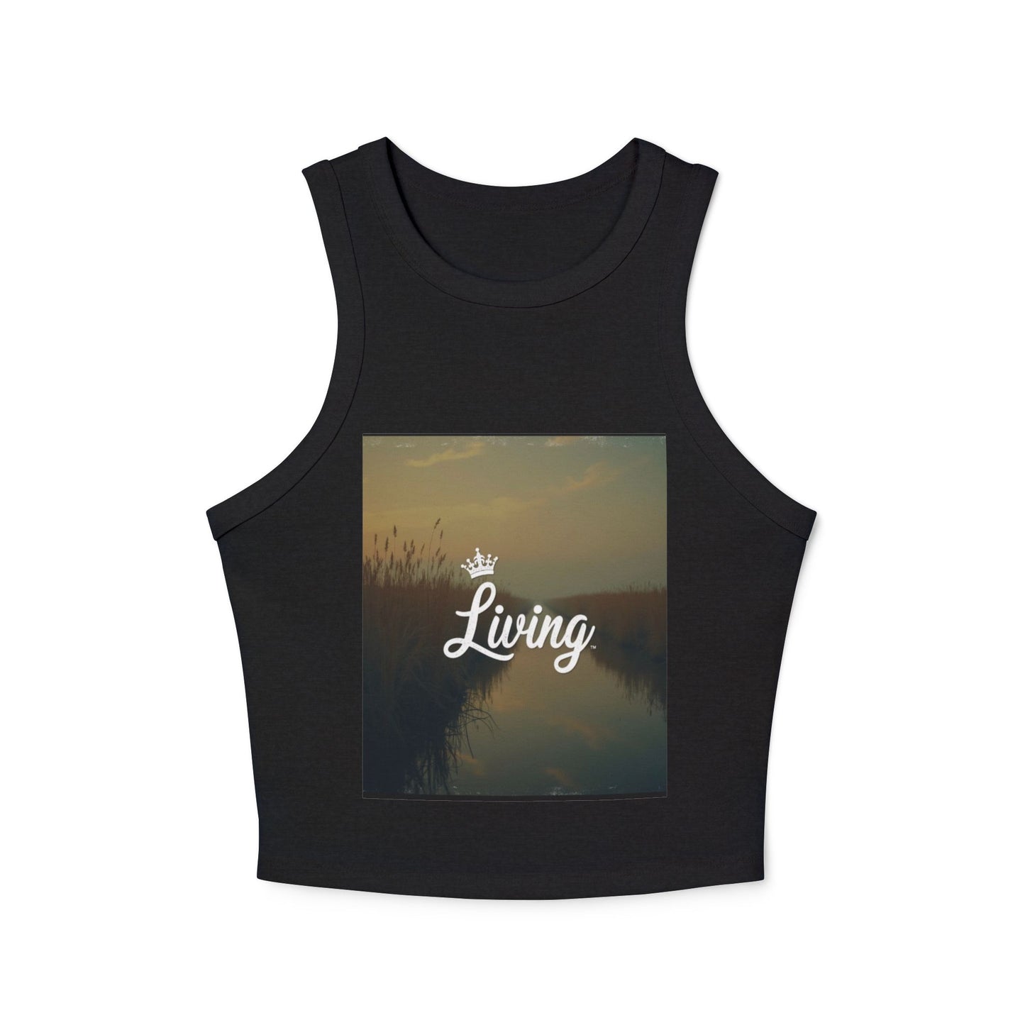 Women's Stylish Micro Rib Racer Tank Top - Summer Vibes, Living Life, Perfect for Festivals & Beach Days, Casual Wear, Gift Idea