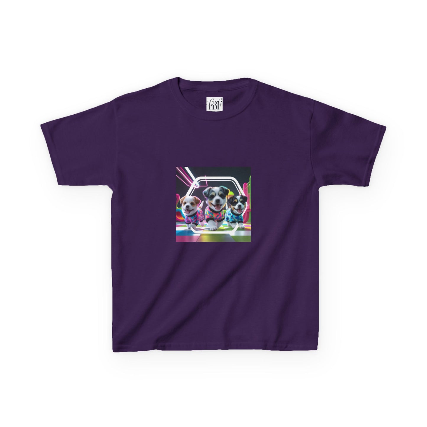Colorful Dog-Themed Kids Tee - 'Unity Fun' Design
