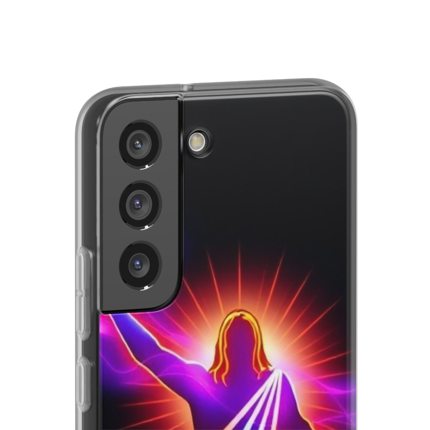 Inspirational Jesus Flexi Case - Colorful Phone Cover for Spiritual Connection