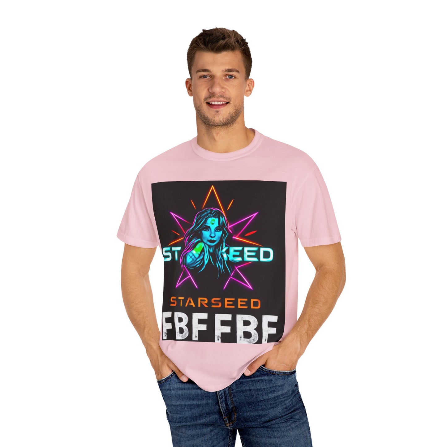 Neon Graphic T-Shirt - Starseed FBF Tee, Unisex Fashion, Cool Gift, Festival Wear, Retro Style, Casual Streetwear