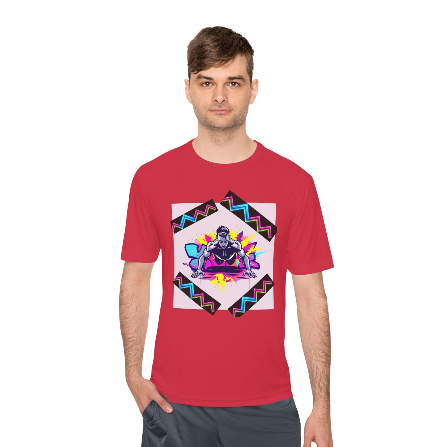 Vibrant Graphic Moisture Wicking Tee for Active Lifestyle