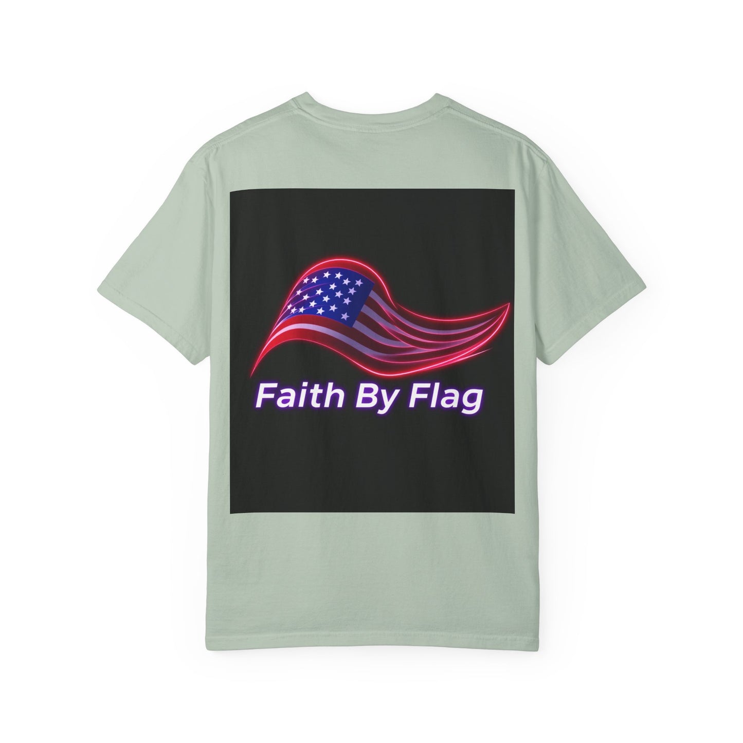 Patriotic T-Shirt with Eagle Graphic | Faith By Flag Tee, Unisex Apparel, Independence Day Shirt, Casual Wear, Gift for Veterans