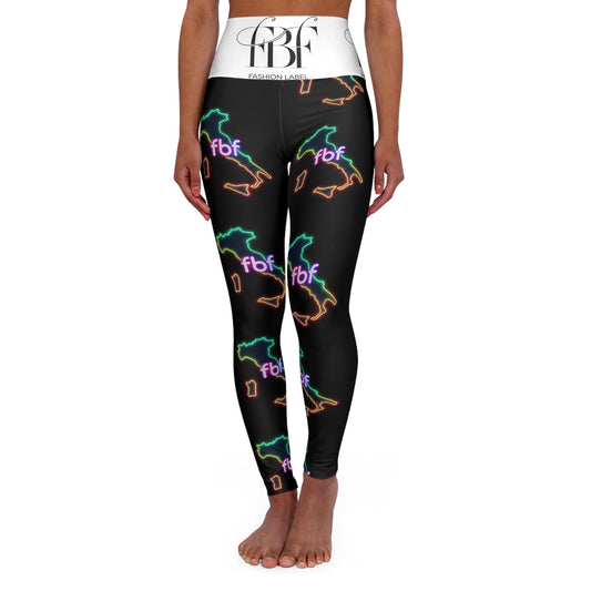 Neon High Waisted Yoga Leggings, Stylish Workout Leggings, Fitness Gear, Comfortable Activewear, Fashionable Yoga Pants, Sports Leggings