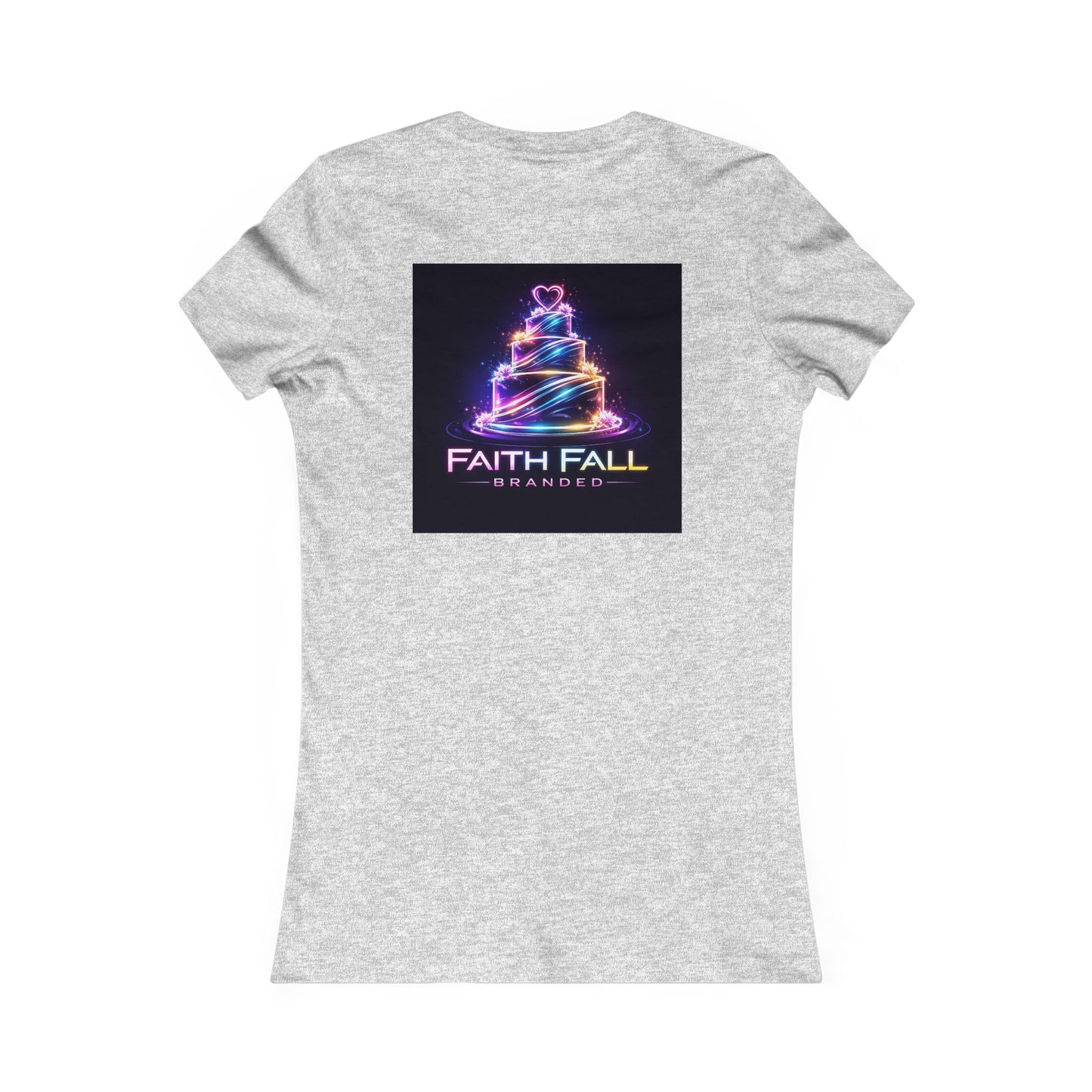 Faith Fall Women's Tee — Neon Holiday Tree Logo