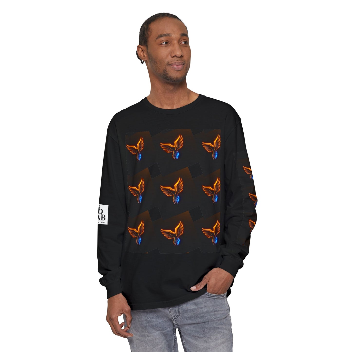 Vibrant Long Sleeve T-Shirt with Phoenix Design - Casual Wear for Bird Lovers, Gifts, Unique Fashion, Everyday Style, Unisex Apparel
