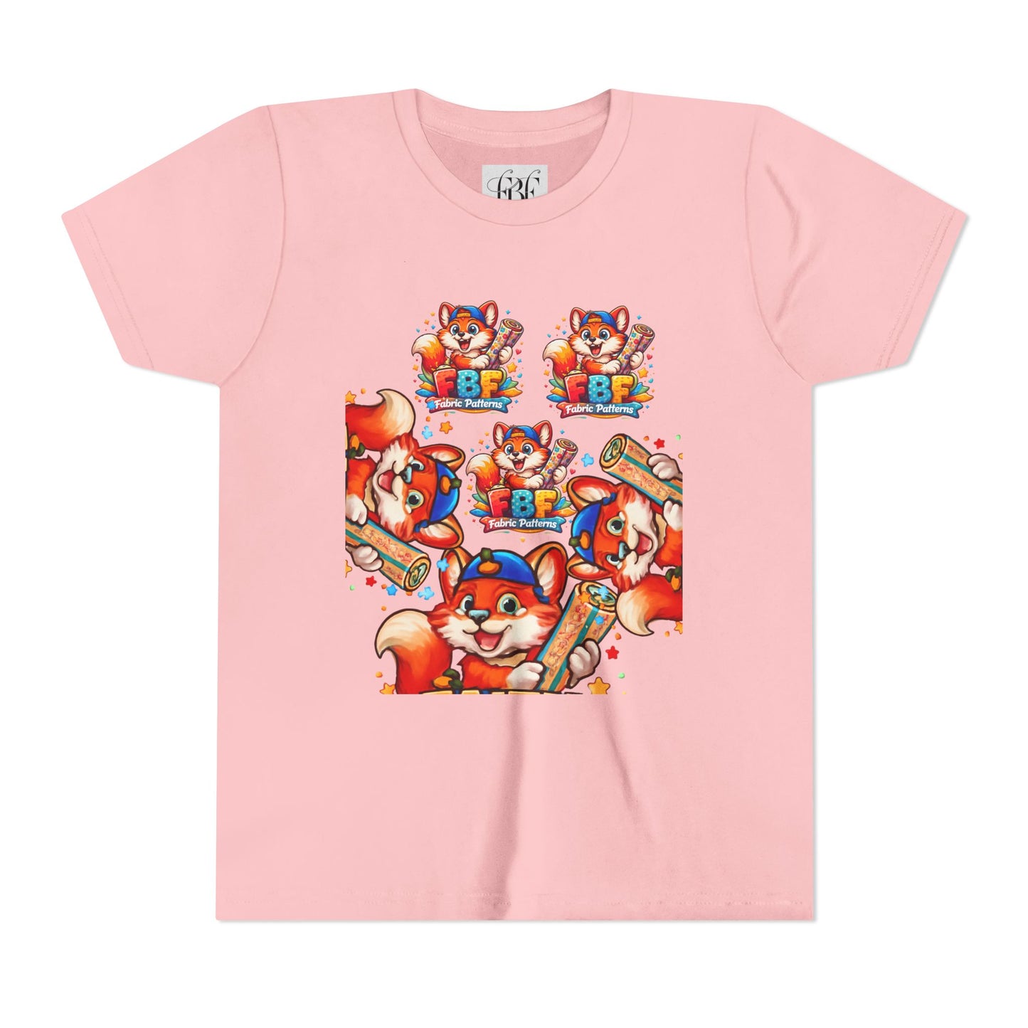 Youth Tee — Colorful Cartoon Fox 'FBF' Logo Kids Shirt