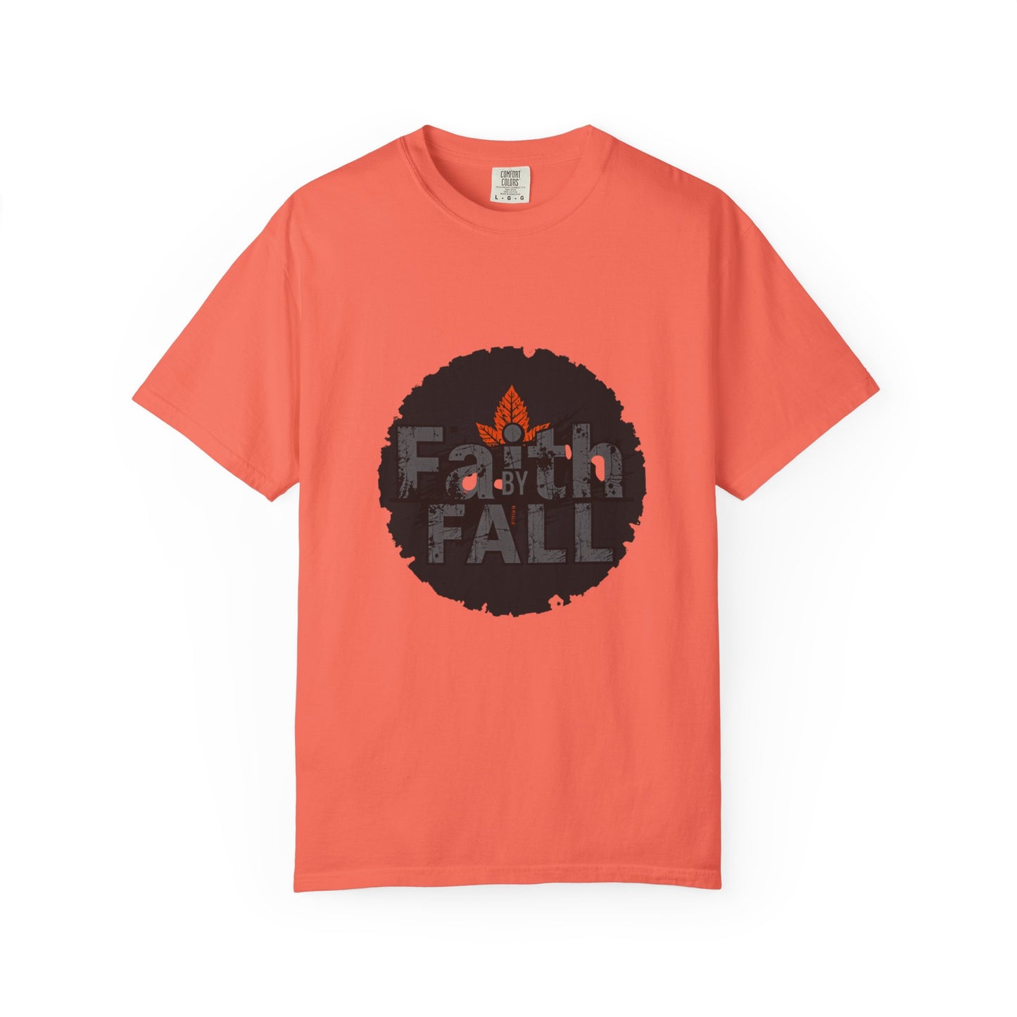 Faith by Fall Unisex Garment-Dyed T-Shirt, Cozy Casual Wear, Autumn Style Top, Inspirational Tee, Fall Fashion, Gift for Him/Her