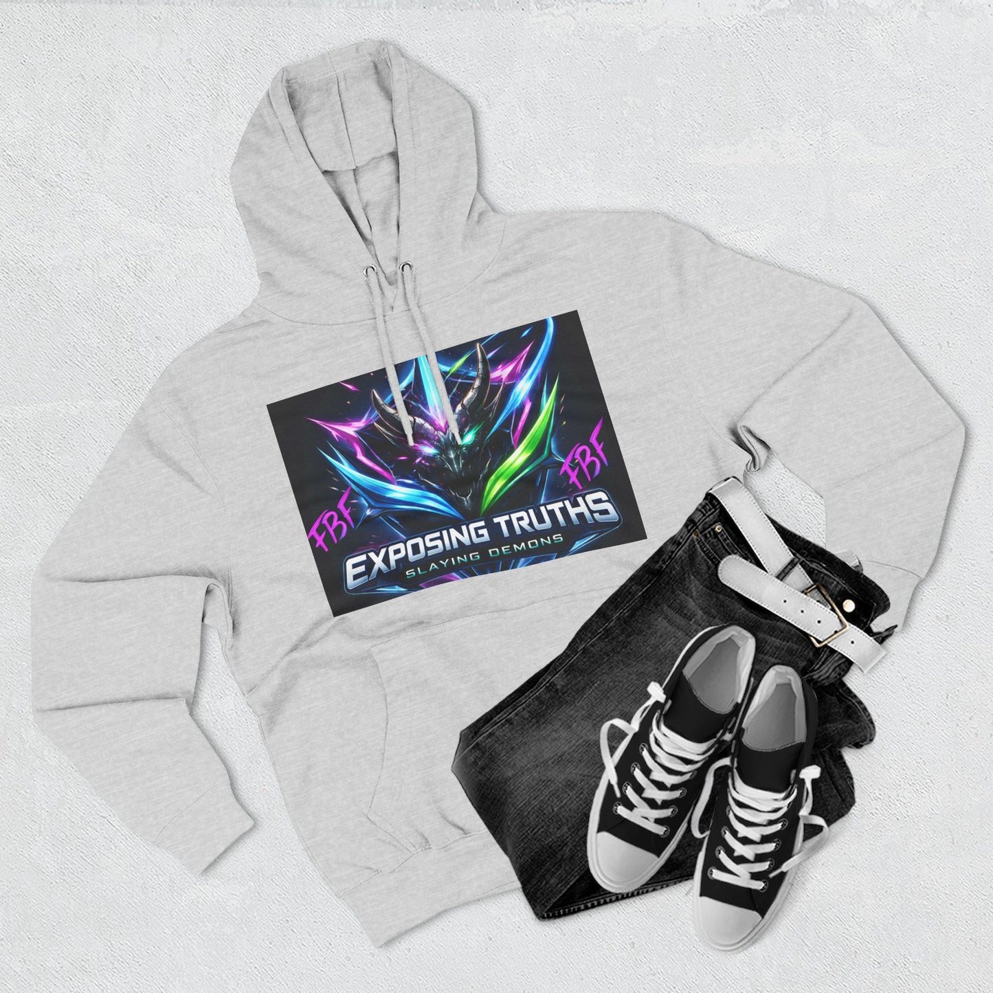 Three-Panel Fleece Hoodie