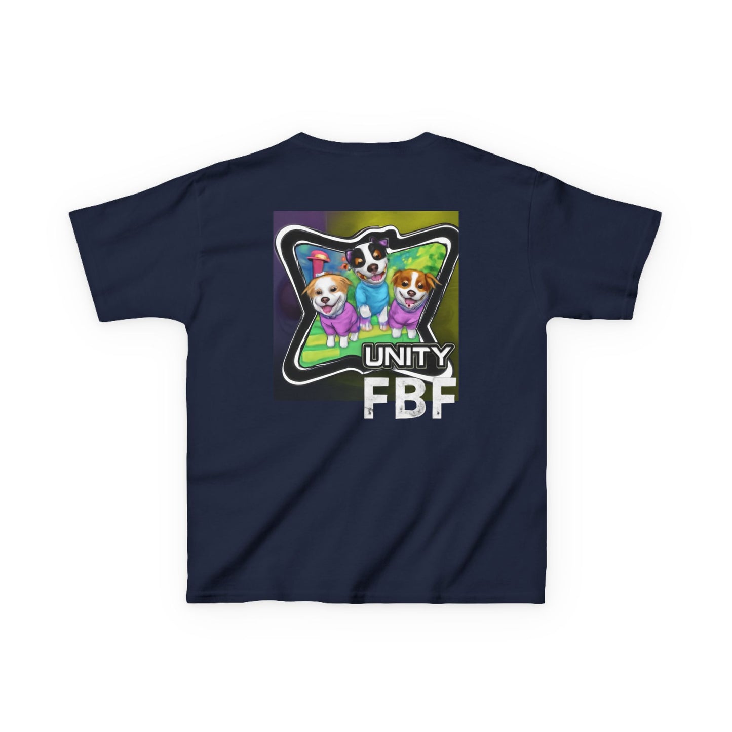 Colorful Dog-Themed Kids Tee - 'Unity Fun' Design