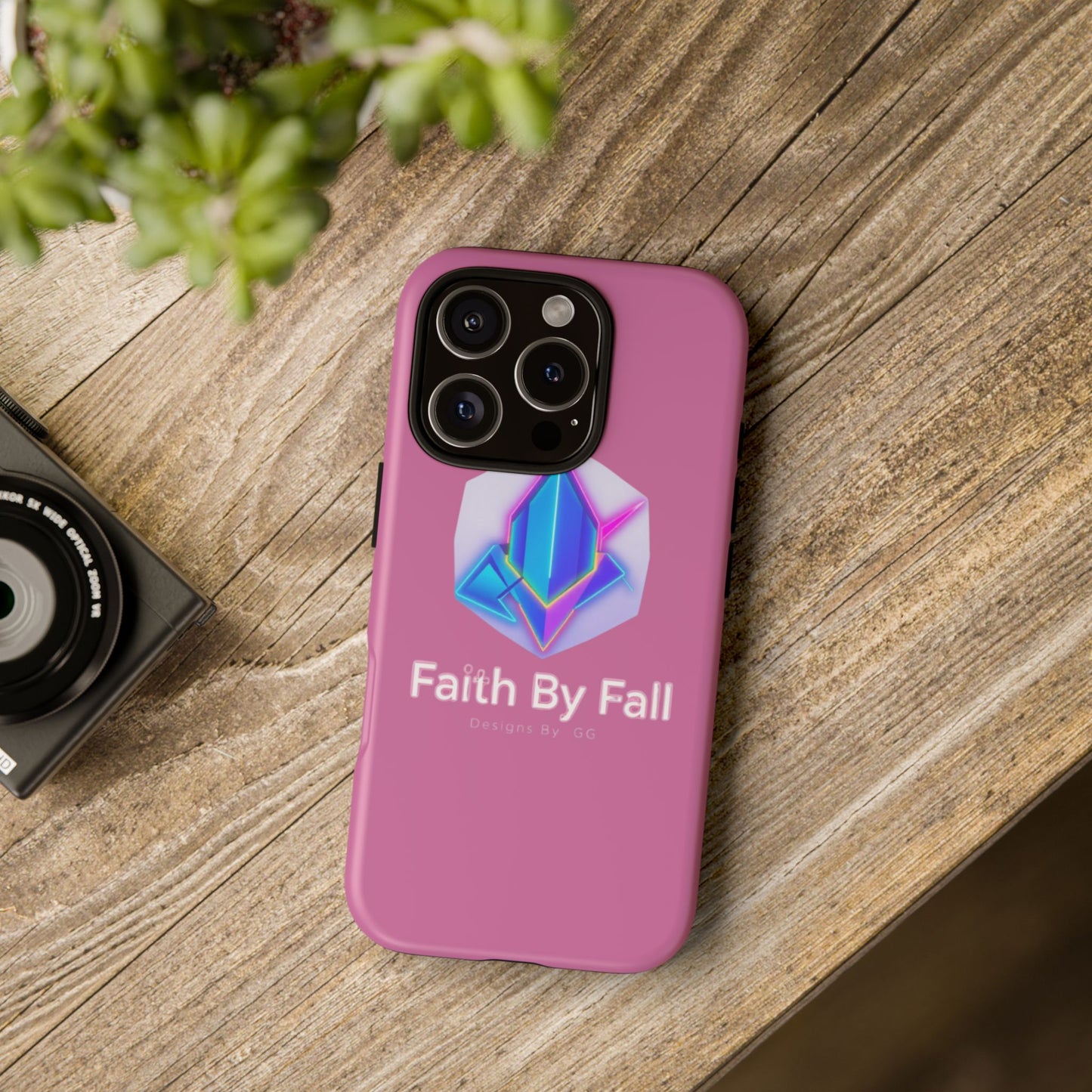 Vibrant Phone Case with Motivational Design - Faith By Fall, Colorful Phone Cover, Customizable Mobile Accessory, Unique Gift Idea, [...]