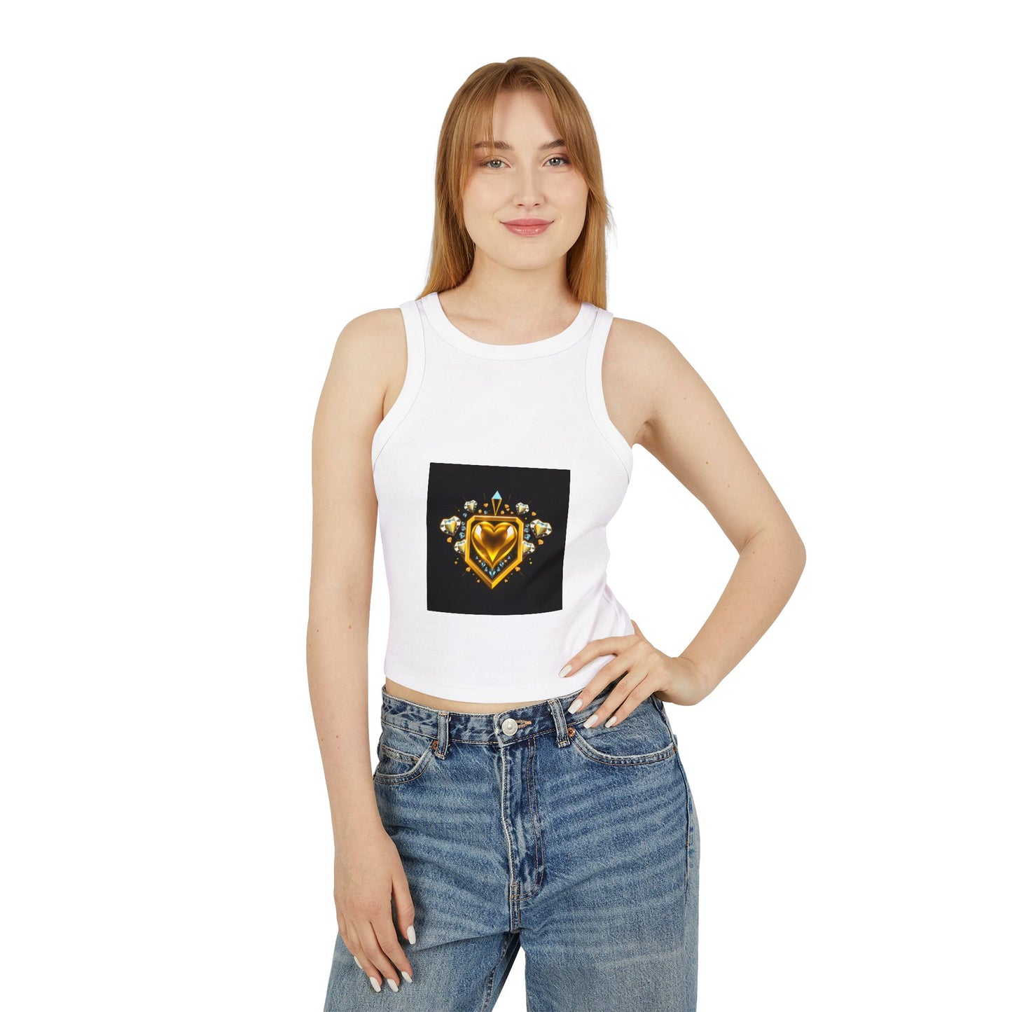 Heart Shield Women's Micro Rib Racer Tank Top