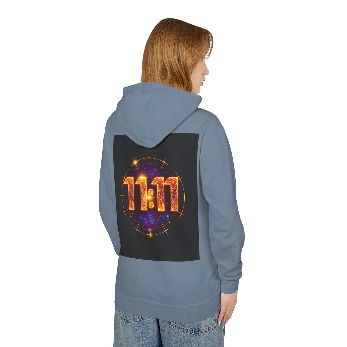 Glow-in-the-Dark Unisex Hoodie - Perfect for Magical Moments, Meditation, Gift for Dreamers, 11:11 Celebration, Trendy Fall Fashion