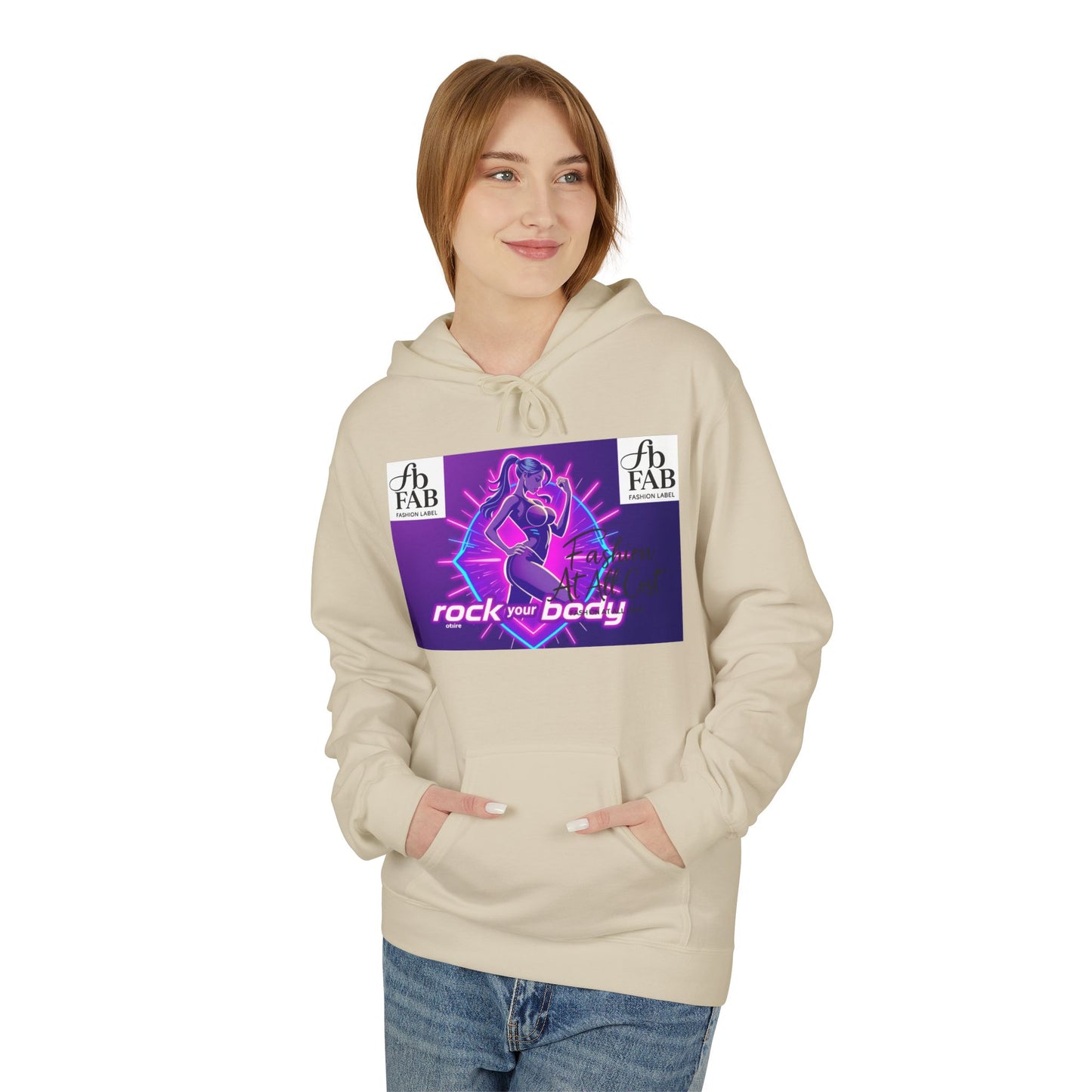 Rock Your Body Fleece Hoodie | Unisex Midweight Hoodie, Cozy Sweatshirt, Unique Gift for Fitness Lovers, Casual Wear, Music Inspired Apparel