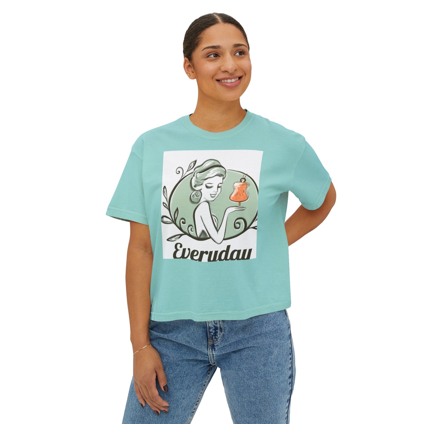 Everyday Vintage Beauty Boxy Tee — Women’s Graphic Fashion Top