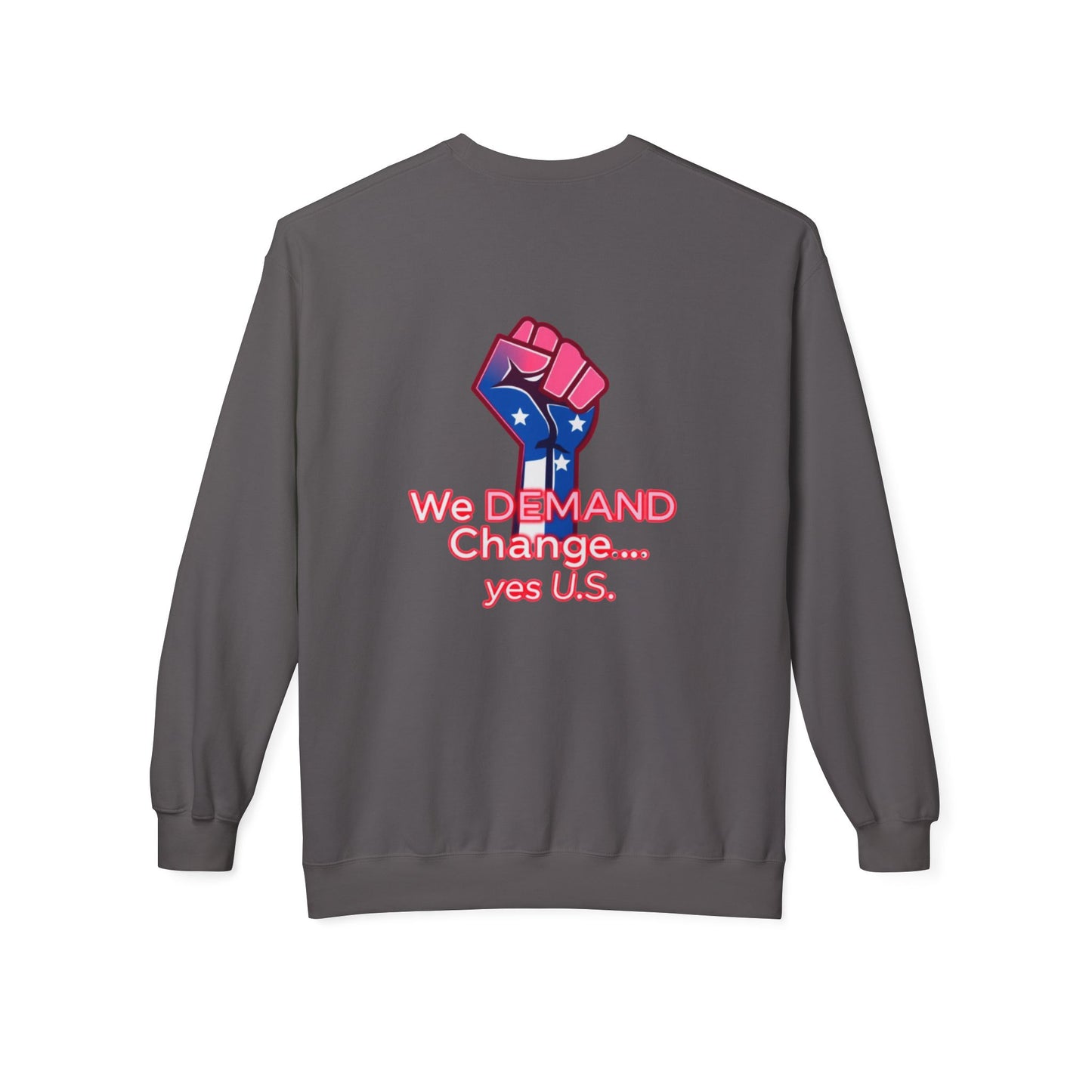 Empowered Message Crewneck Sweatshirt, Unisex Fleece, Activism Sweatshirt, Political Apparel, Comfortable Streetwear