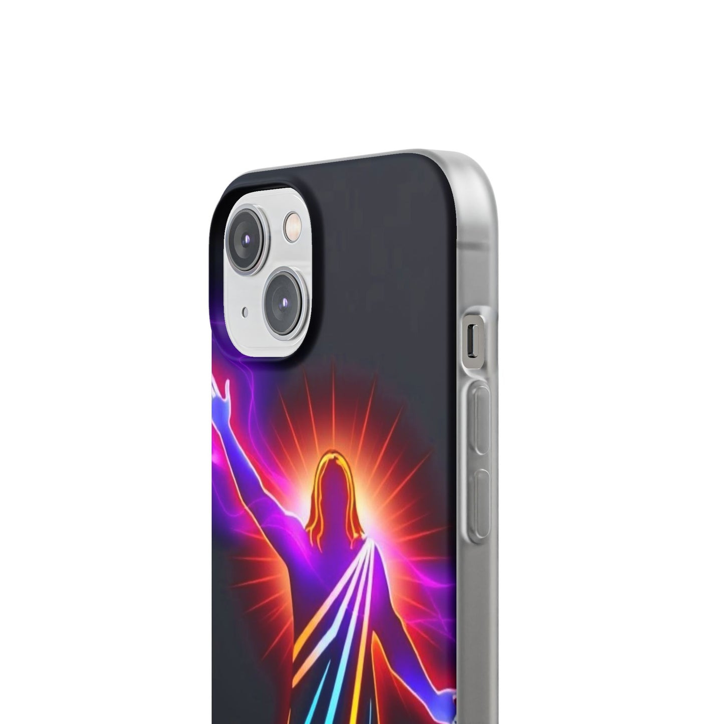 Inspirational Jesus Flexi Case - Colorful Phone Cover for Spiritual Connection
